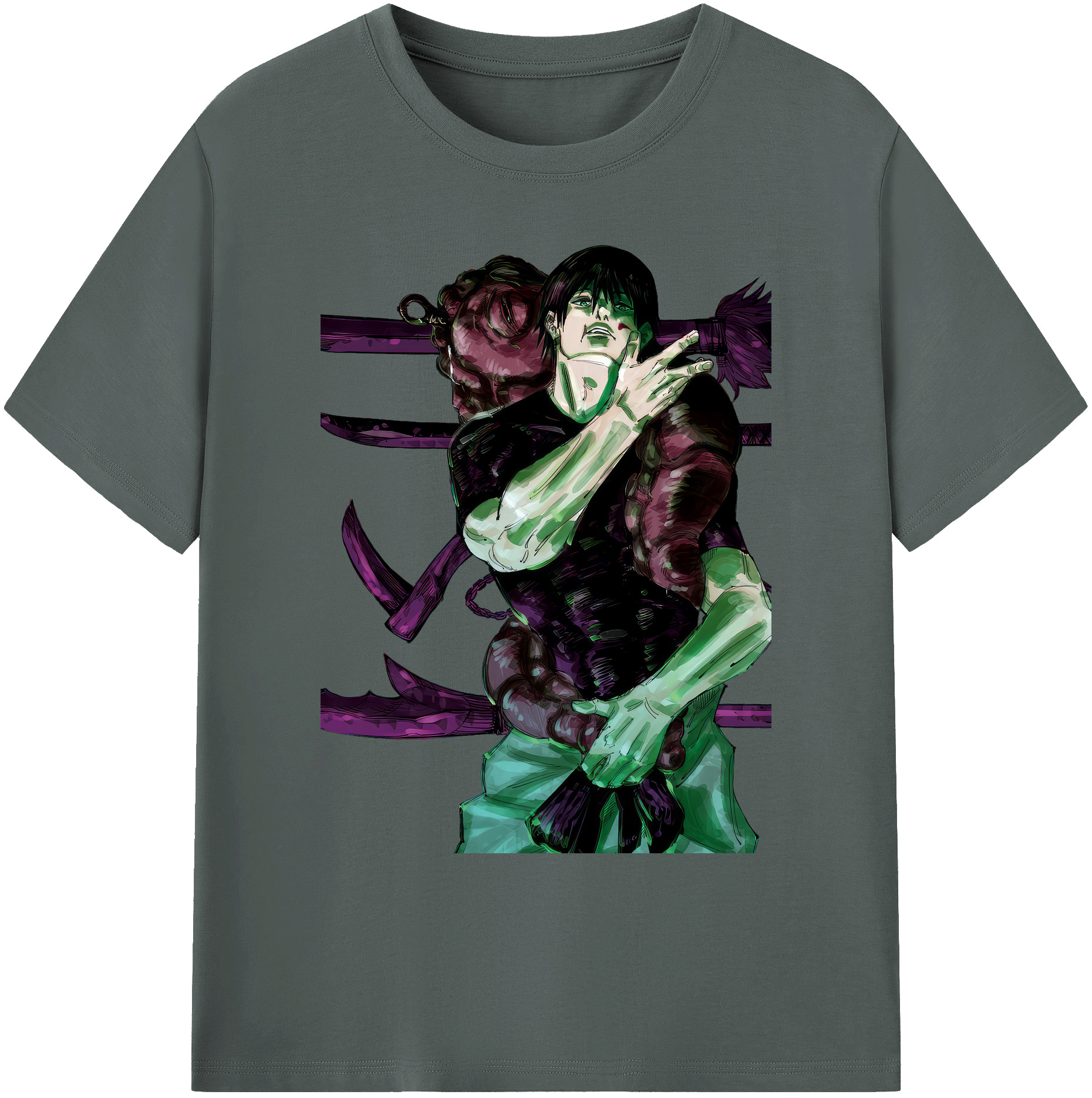 （画像用） 呪術廻戦 Jujutsu Kaisen 綿100％ メンズ半袖Tシャツ｜肌触りやわらか＆通気性